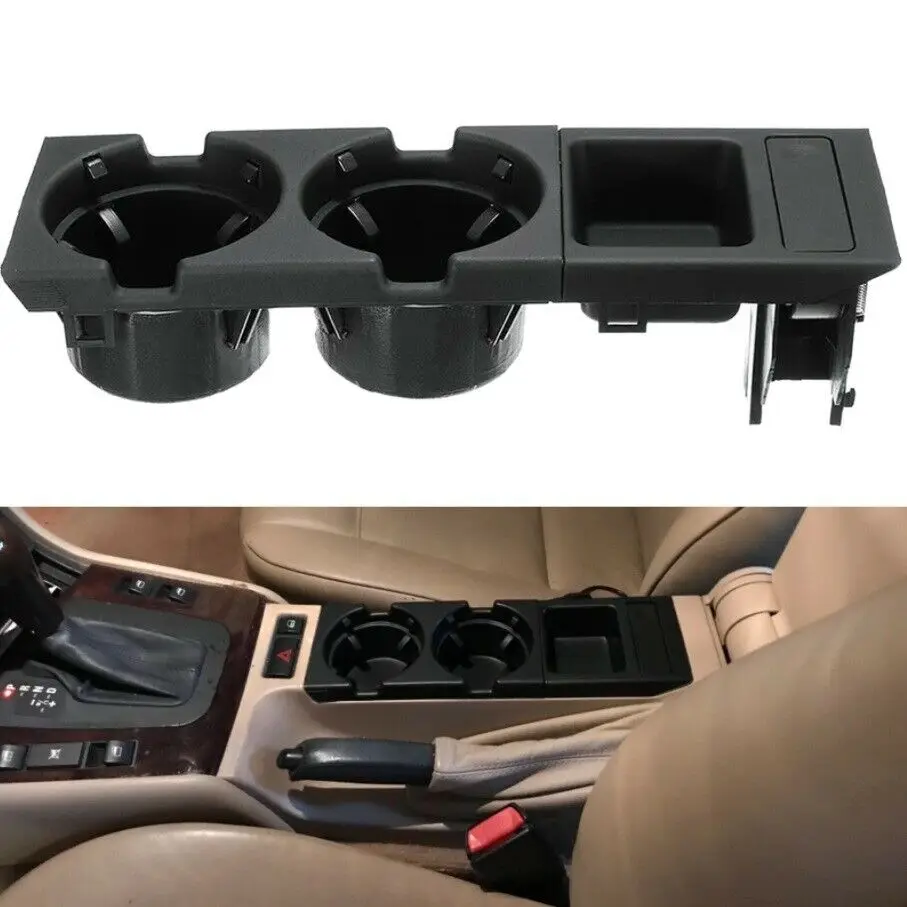 Nuovo Doppio Foro Car Styling Front Center Console Storage Box Coin + Portabicchieri Per Bmw Serie E46 1999-2006 51168217953
