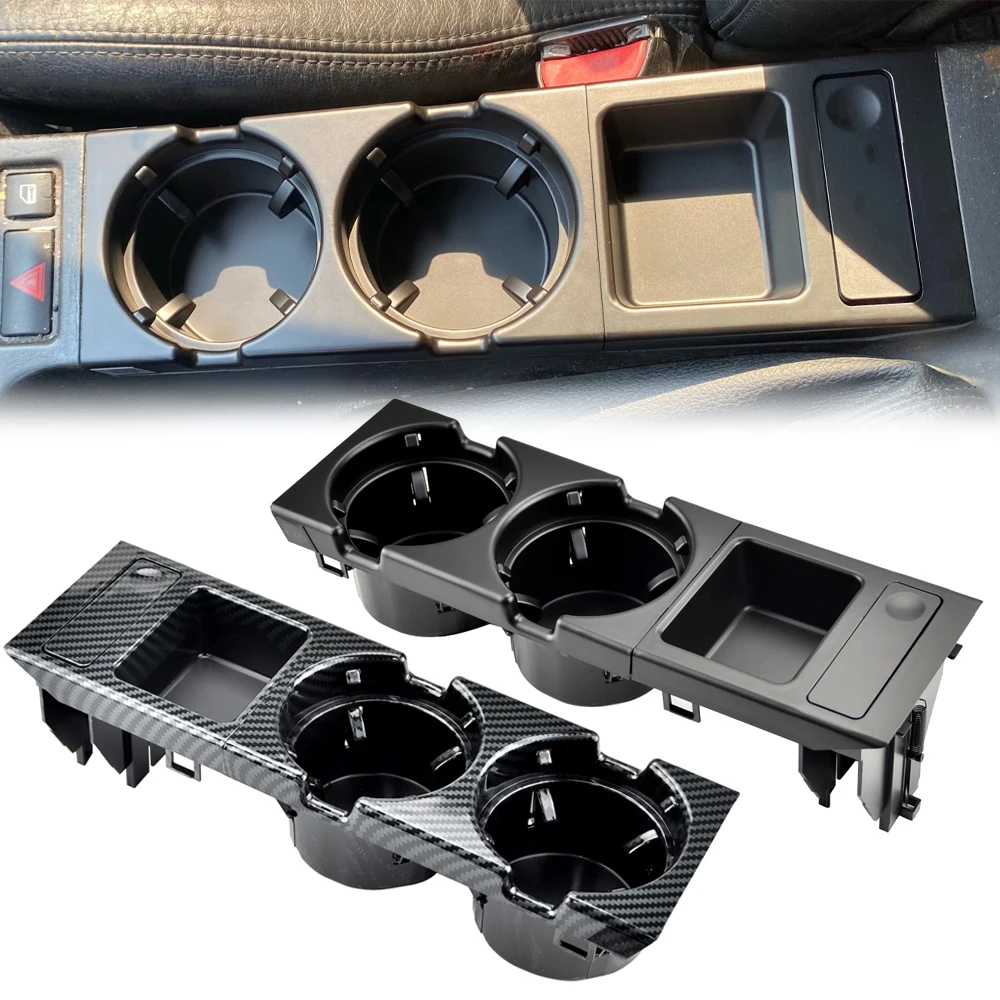 Nuovo Doppio Foro Car Styling Front Center Console Storage Box Coin + Portabicchieri Per Bmw Serie E46 1999-2006 51168217953
