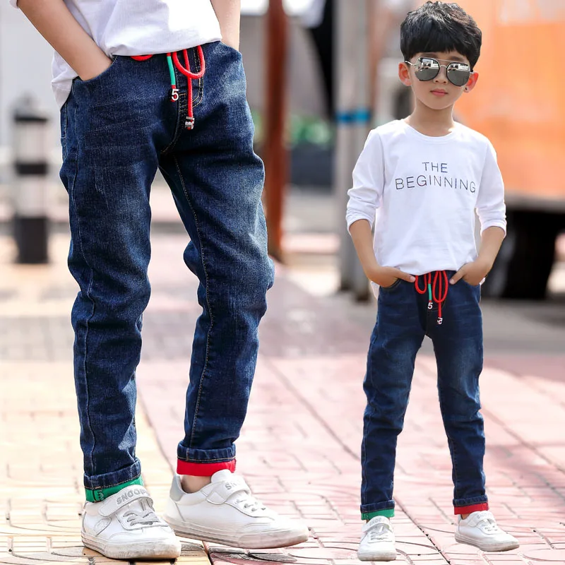 Pantaloni Di Marca Per Bambini Pantaloni Dei Ragazzi Di Modo Dei Jeans Dei Bambini Ripped Leggings Primavera Del Denim Vestiti Del Bambino Casual Jean