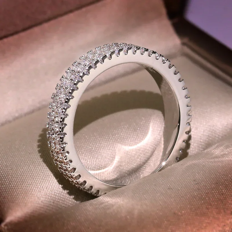 Diwenfu 14 K White Gold Fl Diamond Ring Box Per Le Donne Fine Anillos De Bizuteria Wedding Natural Gemstone 14 K Gold Jewelry Rings