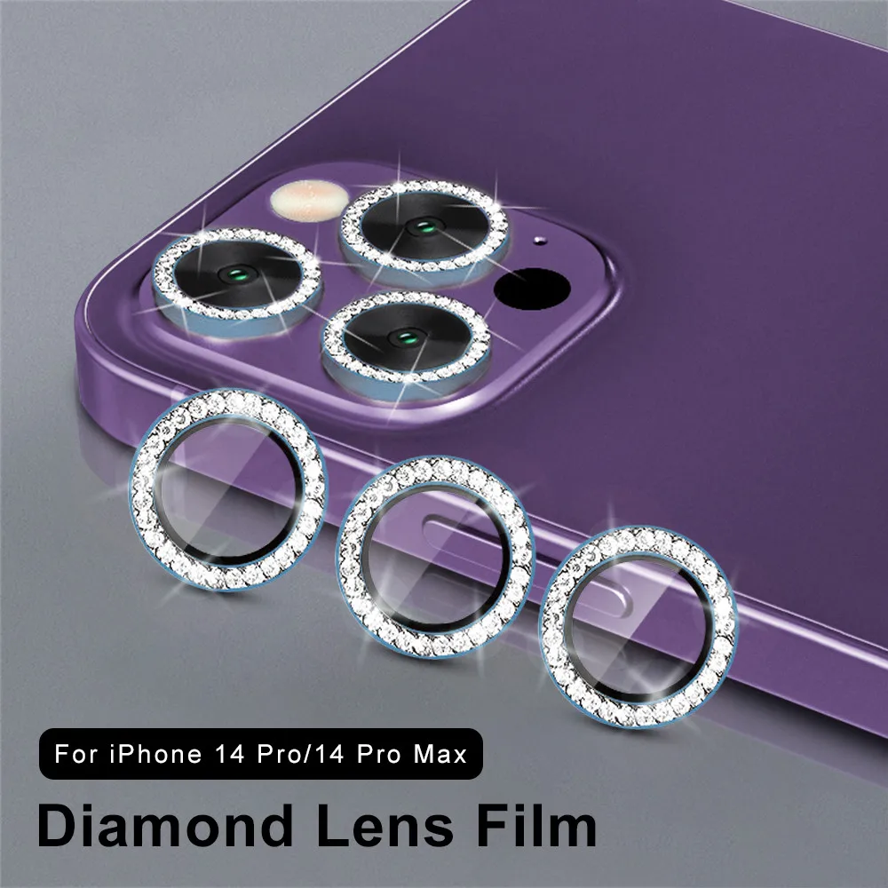 9D Rear Diamond Lens Protector Per Iphone 14 Pro Max Camera In Vetro Temperato Per Iphone 14 Plus 14Pro 14 Plus Ring Cover Case Film