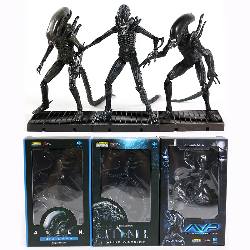 Hiya Toys Aliens Big Chap Warrior Grid Alien 4.5 "Action Figure Collection