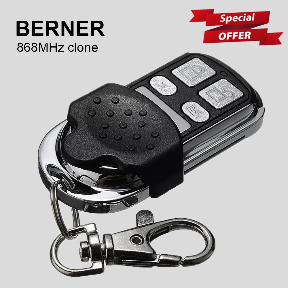 Berner 868Mhz Garage Door Gate Remote Control Berner Bhs110 Bhs140 Bds120 Trasmettitore Garage Command Gate Remote Controller