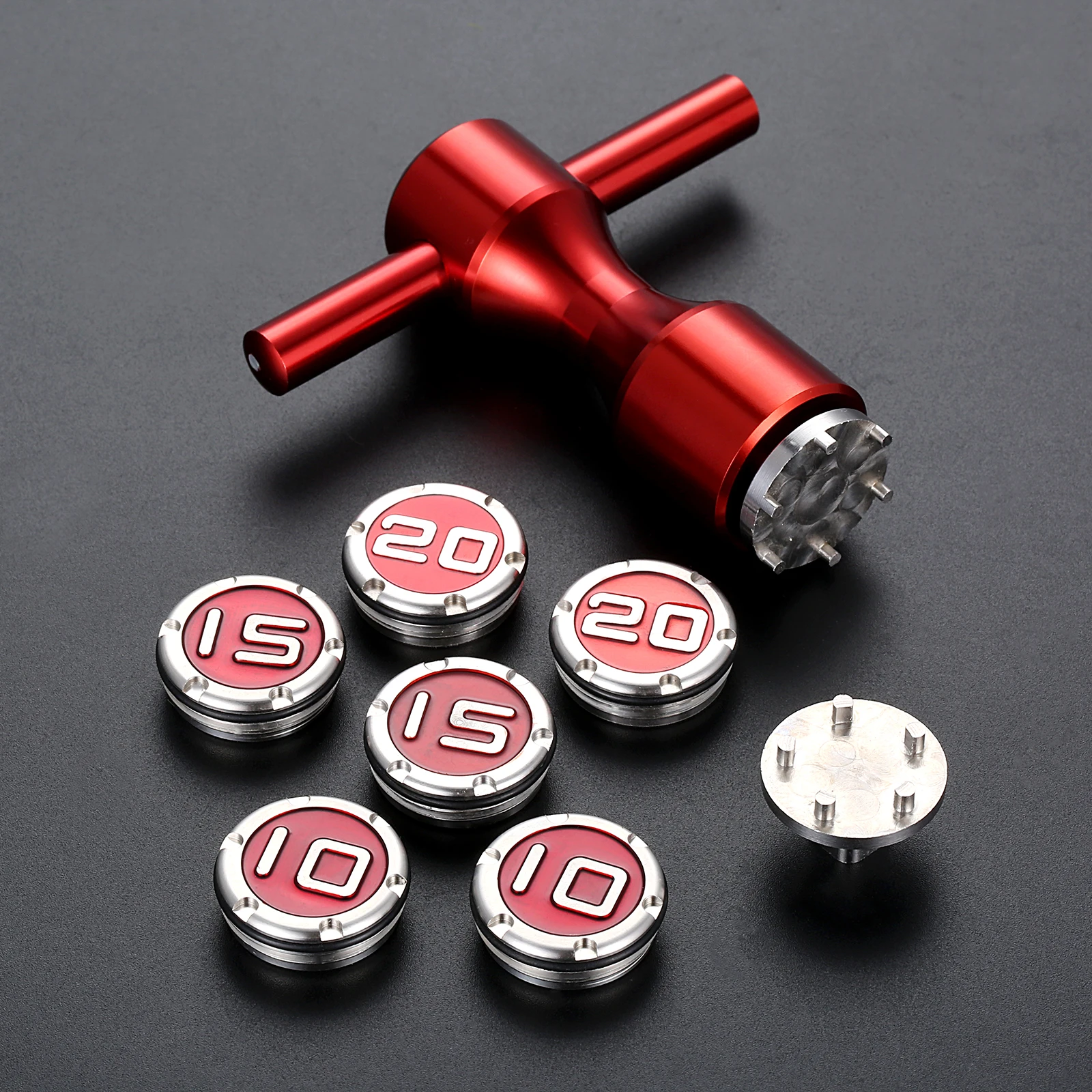 2 Pz 10G/15G/20G Pesi Da Golf + Chiave Adatta Per Chiusa Phantom Futura California Studio Golo Putter Per Titleist Scotty Cameron
