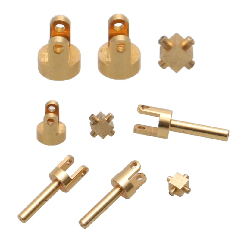 2Set 1:35 1:72 1:87 Modello Rc Cambio Statico Micro Mini Foro Albero Giunto Universale 1Mm Collegare Giunti Cardanici In Ottone
