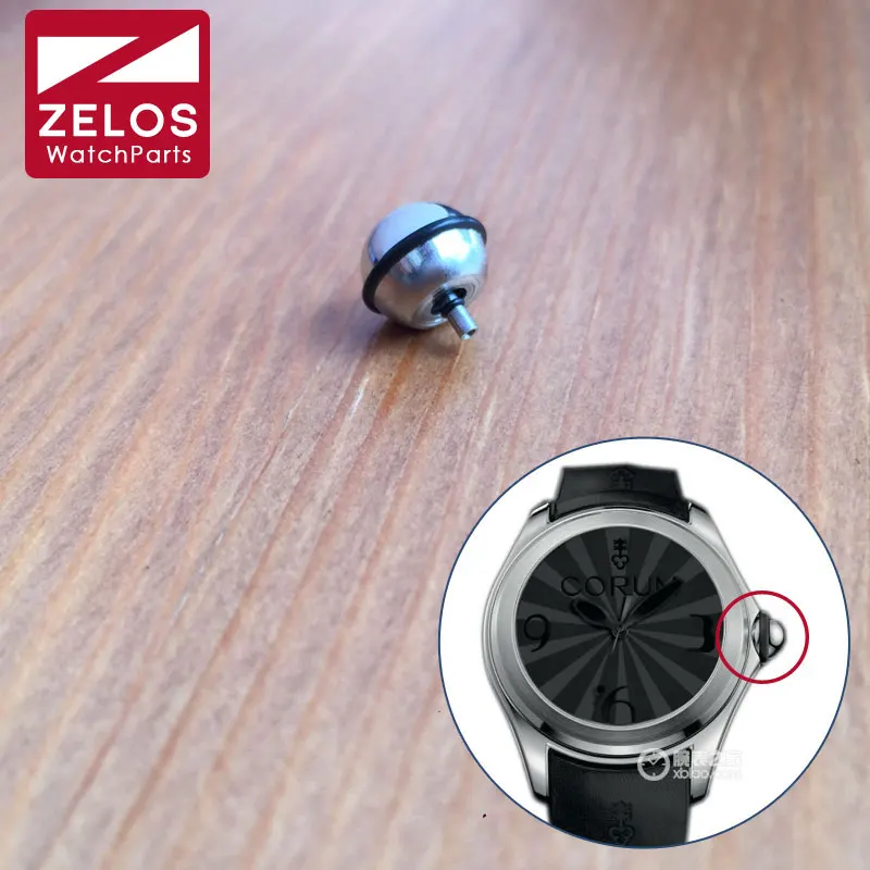 Corona Dell'Orologio In Gomma D'Acciaio Impermeabile Da 8.5Mm Per L'Orologio Corum Bubble Man Regola Gli Strumenti Delle Parti Del Tempo
