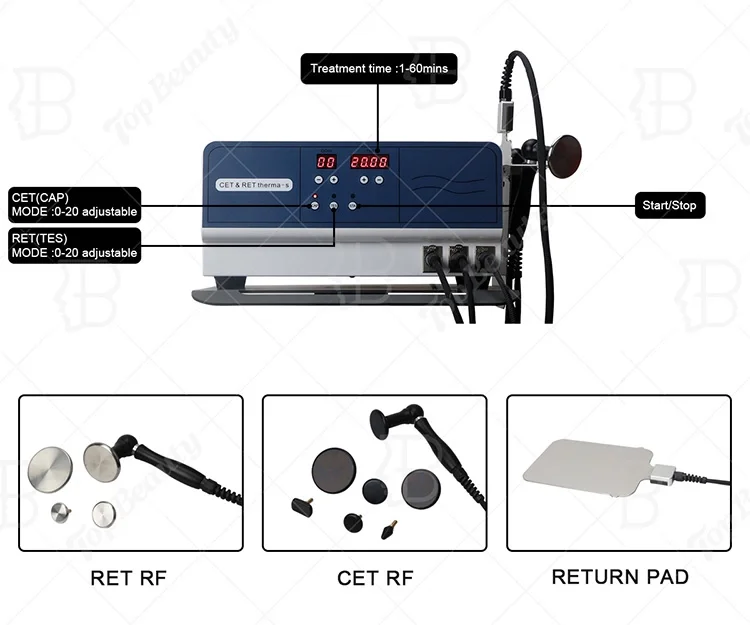 Tecar High Intensity 300W Tecar Therapy Pain Relief Tecar Indiba Therapy Fisio System 448Khz Rilassamento Muscolare