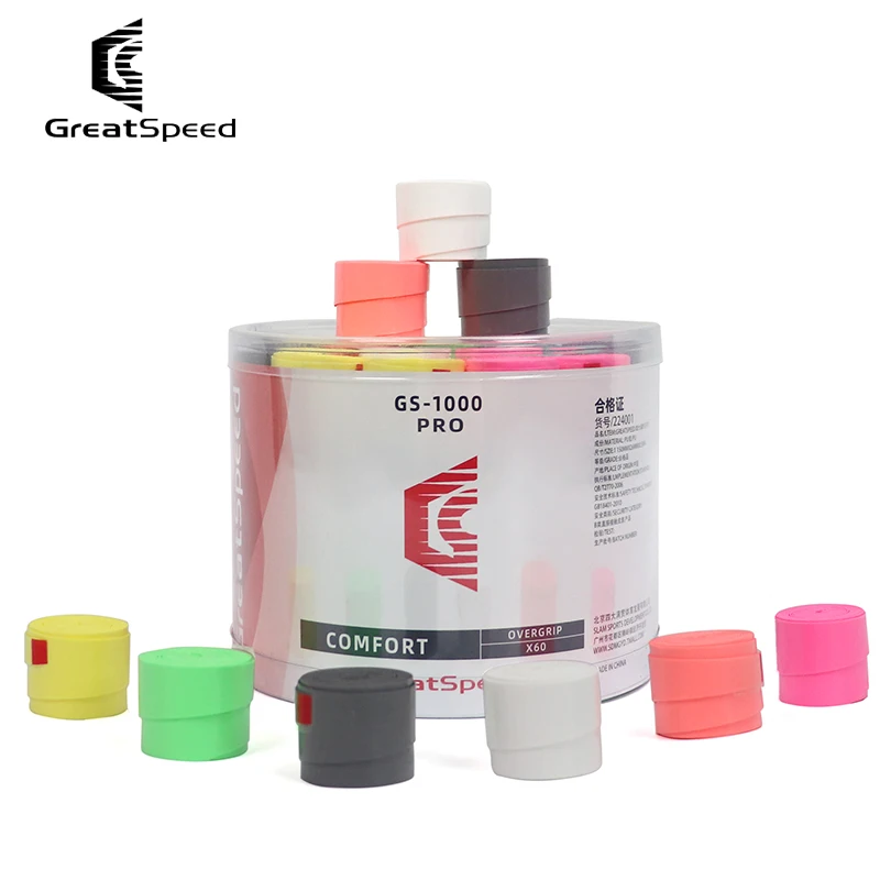 Greatspeed Badminton Grip Tape 1150Mm Lunghezza Sticky Thin Racquet Sport Badminton Accessori Padel Tennis Overgrip 60 Pz