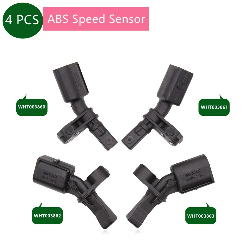 4 Pz Wht 003 860 Wht 003 861 Wht 003 862 Wht 003 863 Abs Sensore Di Velocità Della Ruota 9N Per Audi A2 Vw Polo 6R