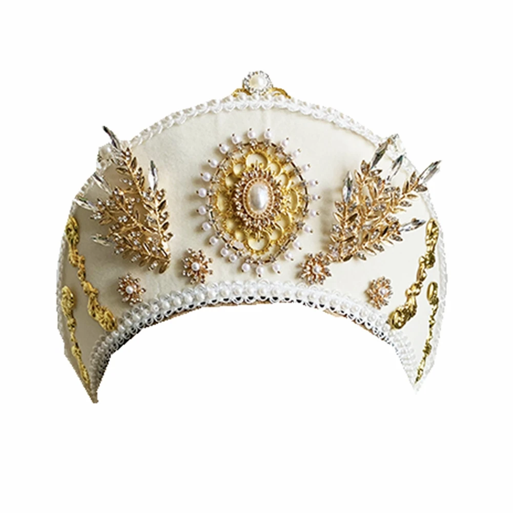 Renaissance Women Tudor Headpiece Royal Elizabethan Hood Coronet Tiara Costume Accessories