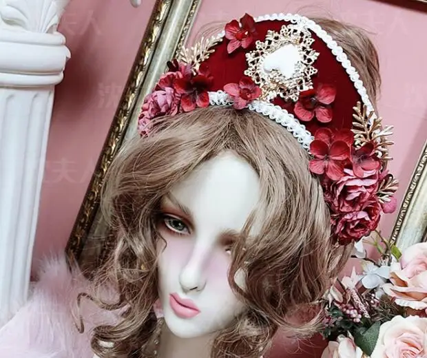 Lolita Tudor Copricapo Vintage Royal Crown Diademi Fascia Accessori Per Costumi Cosplay