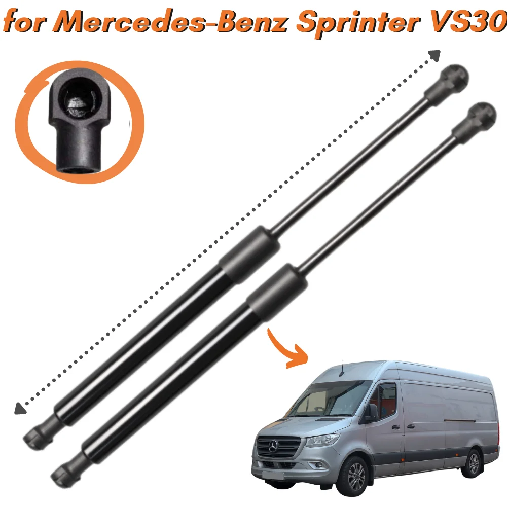 Qty(2) Puntoni Del Cofano In Fibra Di Carbonio Per Mercedes-Benz Sprinter 907 910 Vs30 2018-2022 Molle A Gas Del Cofano Anteriore Ammortizzatori Suppo