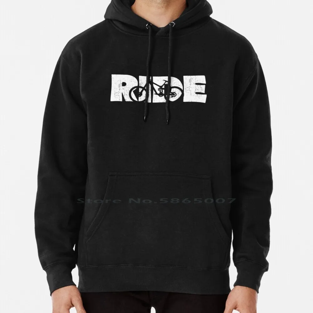 Ride Your Mtb Mountain Bike-Maglione Con Cappuccio Grafico Bianco 6Xl Cotton Enduro Idea Downhill Mountain Bike E Bike E Mtb Cube