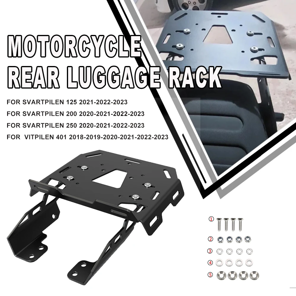 2023 Svartpilen 125 Portapacchi Posteriore Per Moto Portapacchi Per Husqvarna Svartpilen 125 2021-2022-2023 Staffa Portapacchi