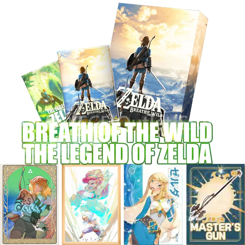 Nuovo Originale The Legend Of Zelda: Breath Of The Wild Collection Cards Box Rare Flash Gold Flowing Sand Battle Game Card Toy Gift
