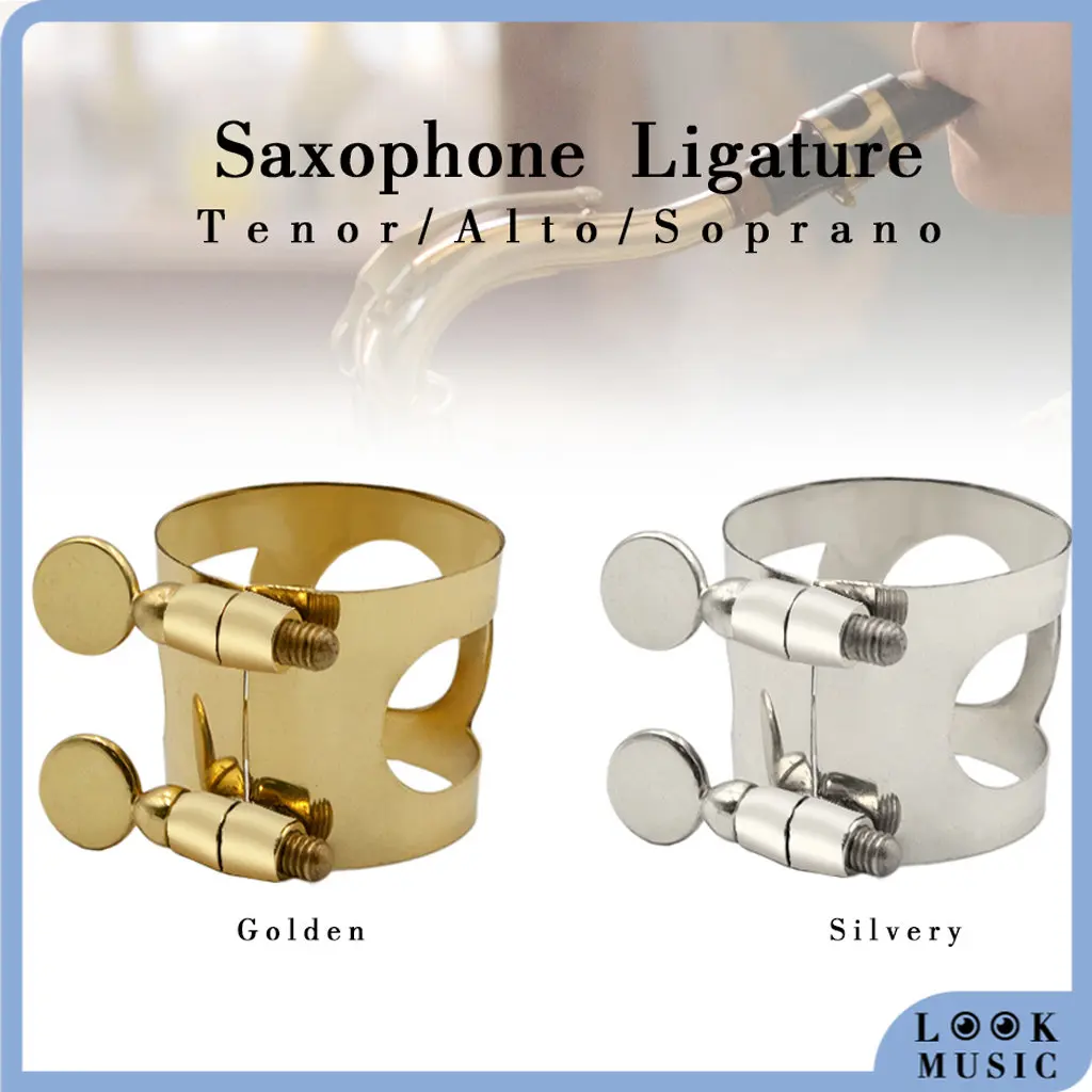 Look New Sax Saxophone Mouthpiece Ligature Clip Climp Durable Fastener Cap For Alto/Tenor/Soprano Sax Saxophone Mouthpiece