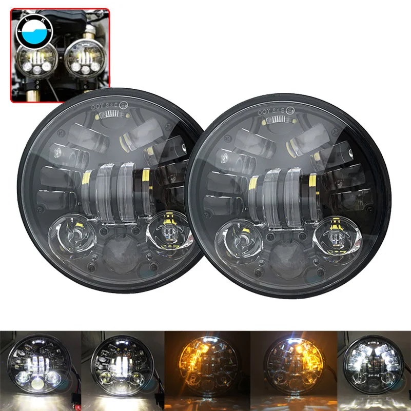 Faro Led Rotondo Da 5.75 Pollici Abbagliante/Anabbagliante Per Triumph Rocket Iii 3 Velocità Triple & Street Triple & Thunderbird.