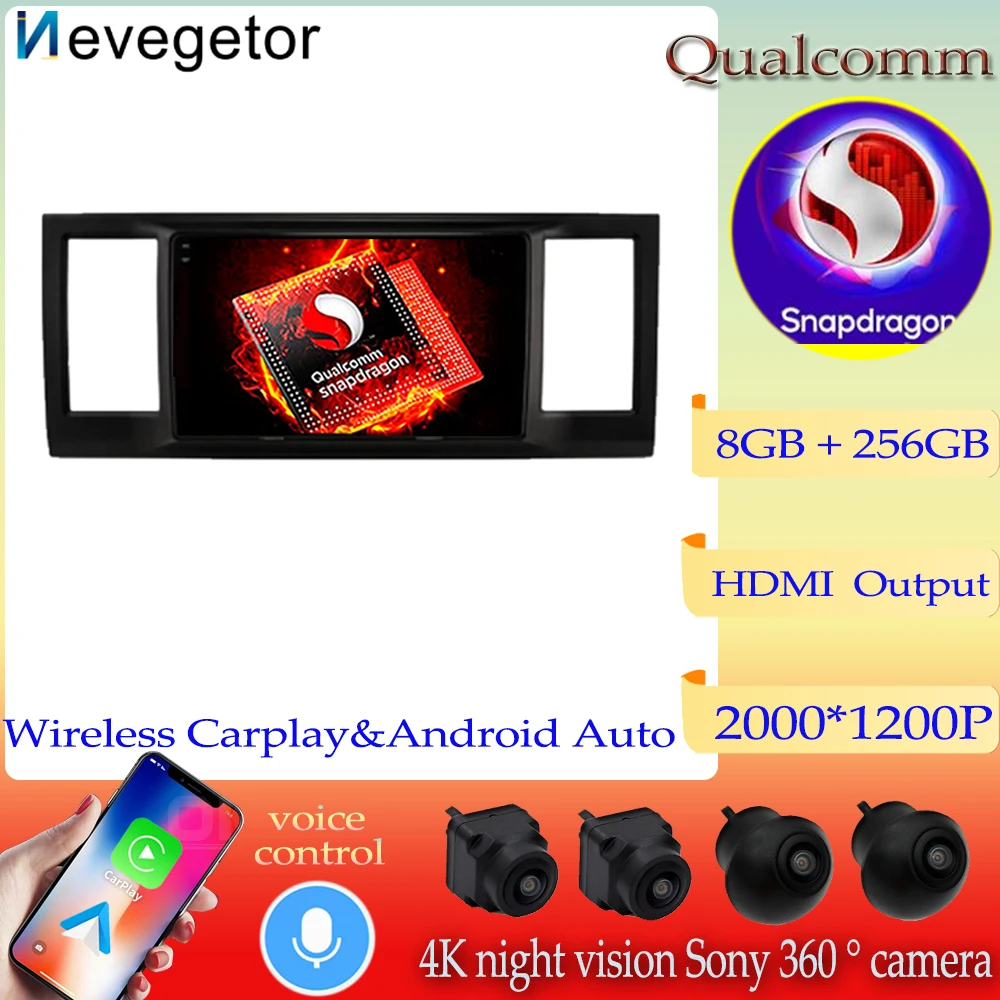 Qualcomm Snapdragon Android13 Per Vw Transporter T5 Multivan Caravelle 2016 Radio Stereo Gps Autoradio Lettore Video Multimediale