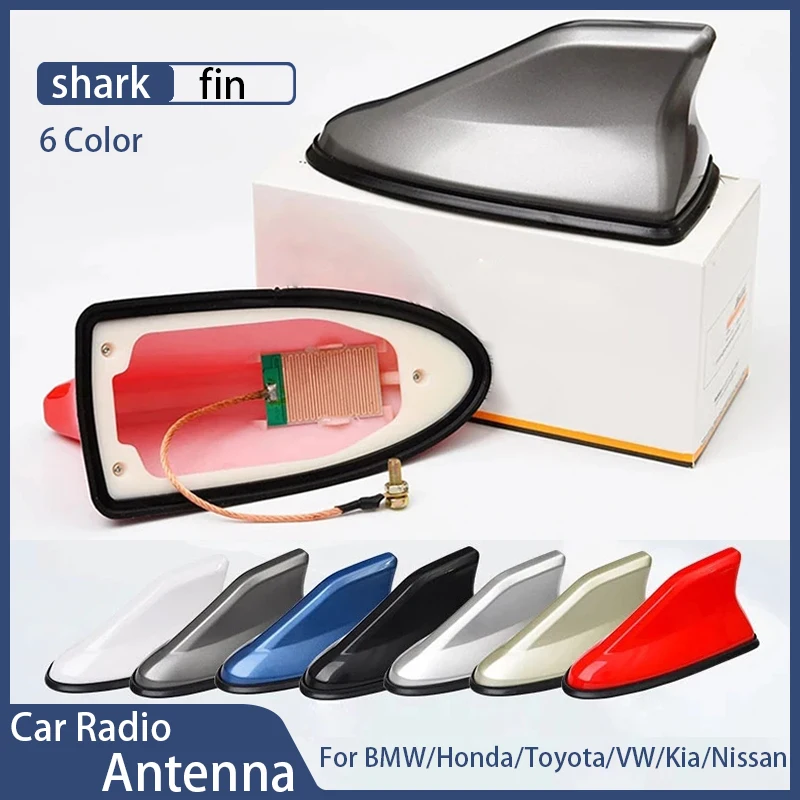 Car Roof Shark Fin Antenna Antenna Toppers Sostituzione Auto Radio Fm Antenna Segnale Decorativo Per Bmw/Honda/Toyota/Vw/Kia/Nissan