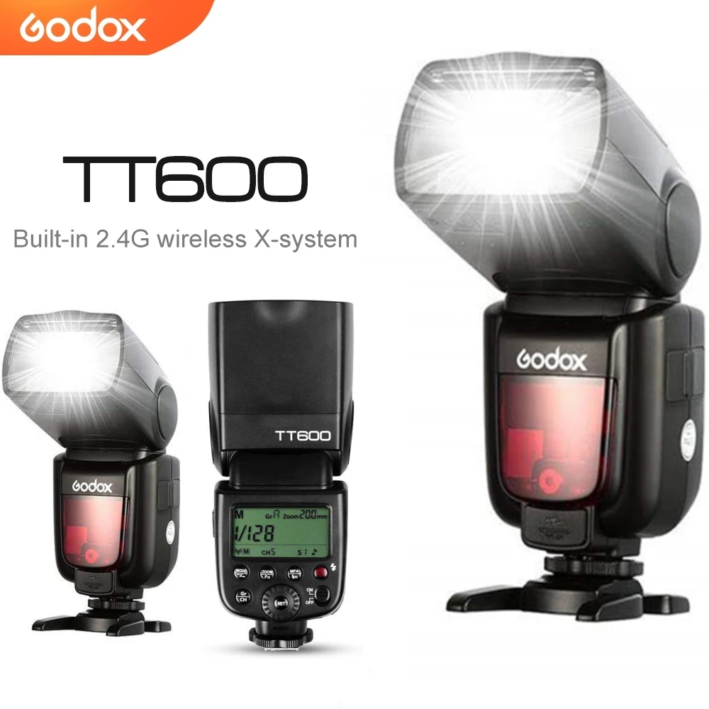 Godox Tt600 2.4G Flash Wireless Speedlite Master/Slave Flash Per Canon Nikon Pentax Olympus Fujifilm Panasonic (Tt600)