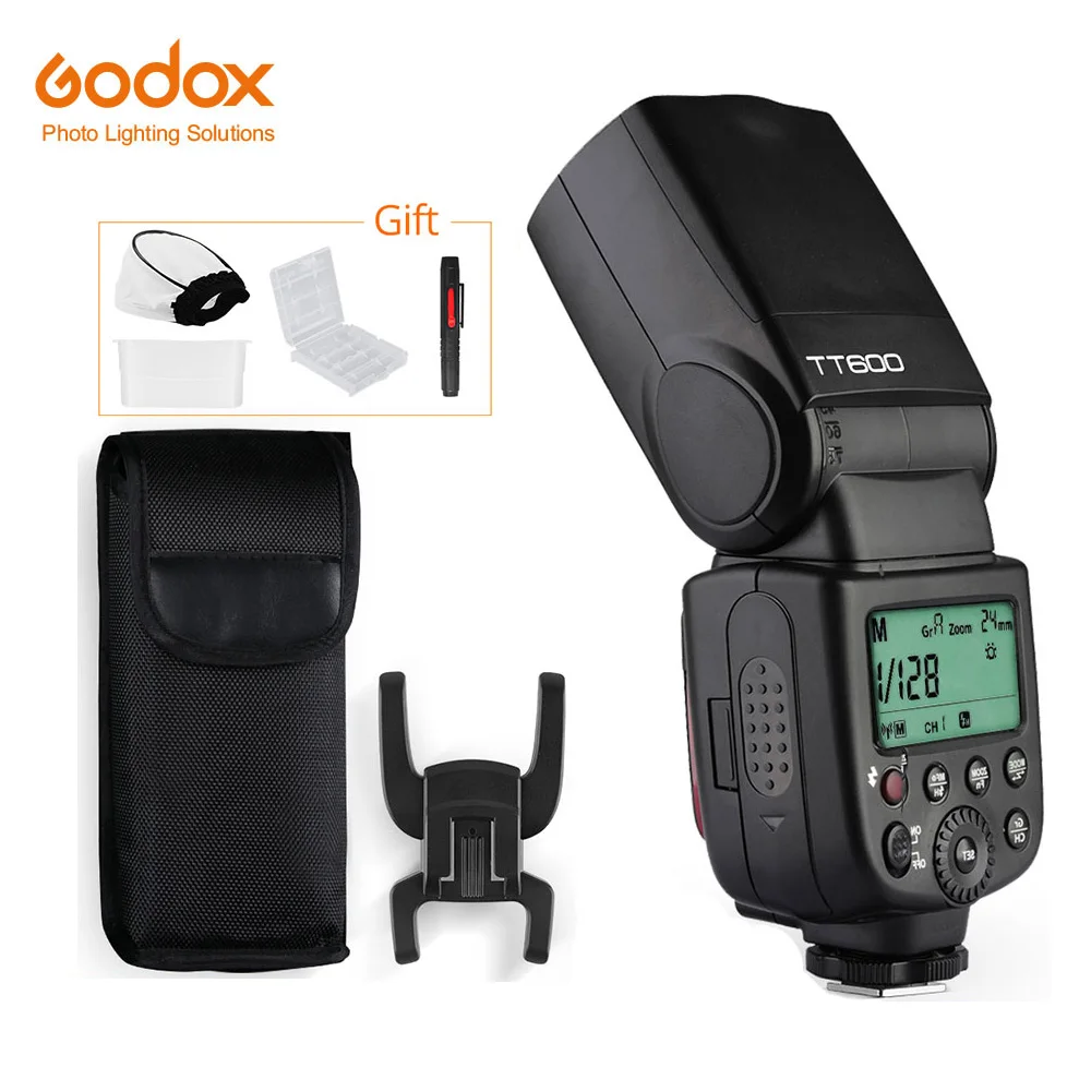 Godox Tt600 Speedlite 2.4G Wireless Gn60 Master/Slave Camera Flash Speedlite Per Canon Nikon Sony Pentax Olympus Fuji Lumix