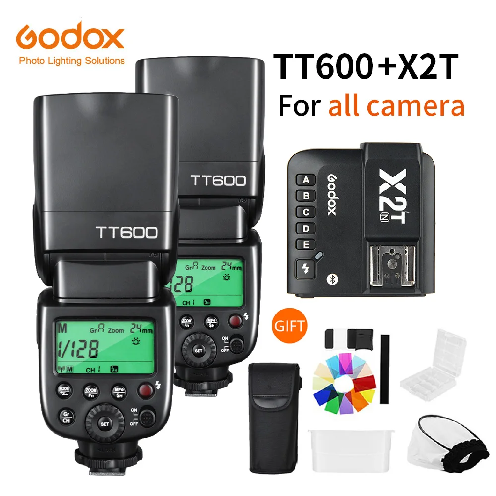 Godox Tt600 Flash 2.4G Wireless Ttl 1/8000S Speedlite + Trigger Godox X2T Opzionale Per Fotocamera Reflex Canon/Nikon/Sony/Fuji/Olympus