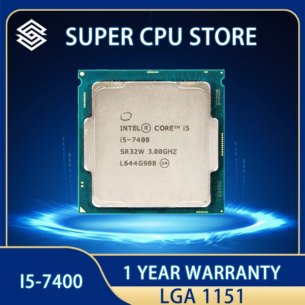 Processore Cpu Intel Core I5-7400 I5 7400 6M 65W 3.0 Ghz Quad-Core Quad-Thread Lga 1151
