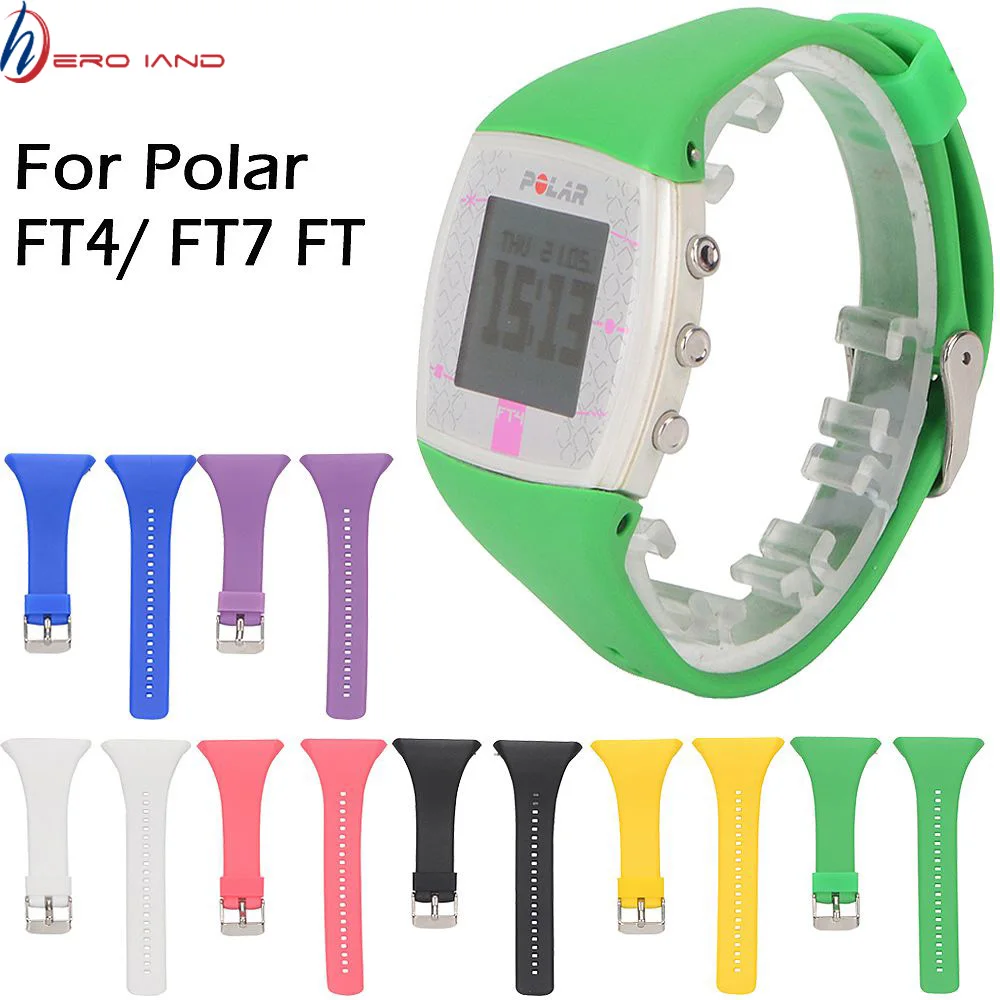 7 Colori Astuto Della Vigilanza Fascia Del Silicone Della Vigilanza Della Fascia Della Cinghia Per Polar Ft4 Ft7 Cinghia Di Ricambio Per Polar Ft4 Ft7
