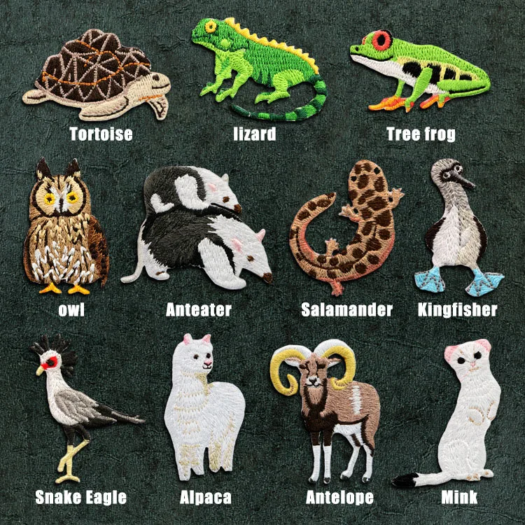 Killer Whale King Crab Penguin Toppe Ricamate Per Abbigliamento Animali Stick On Patch On Clothes Stickers Meduse Badge