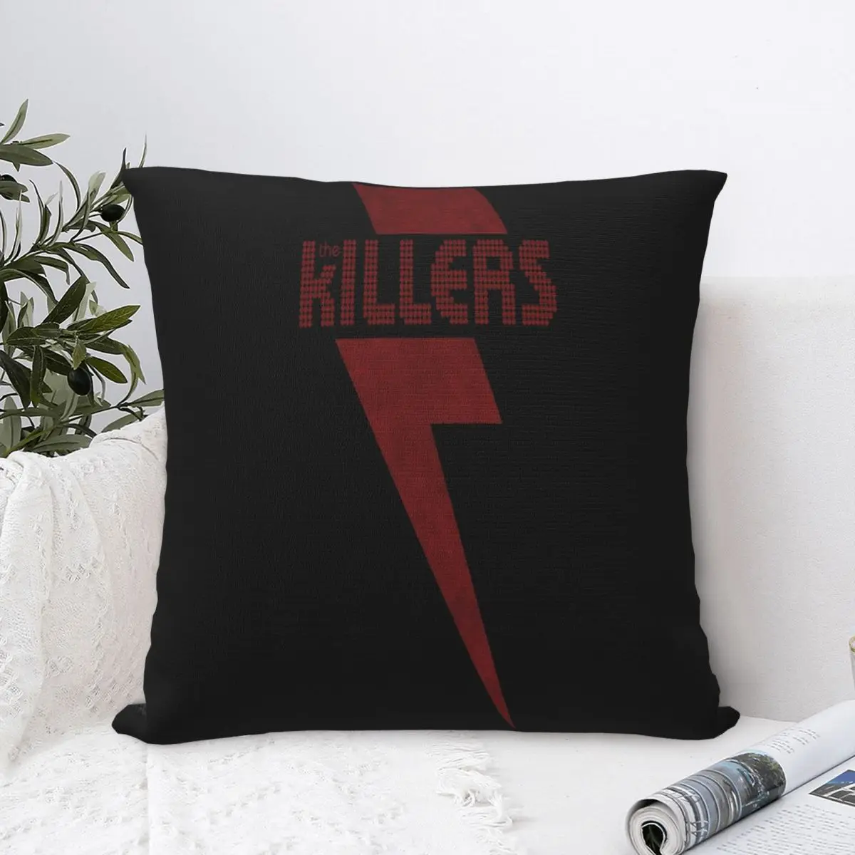 The Killers Brandon Flowers Stampa Geometrica Rossa Fodera Per Cuscino Fodera Per Cuscino Del Divano Decorazione Per Cuscino Per La Casa