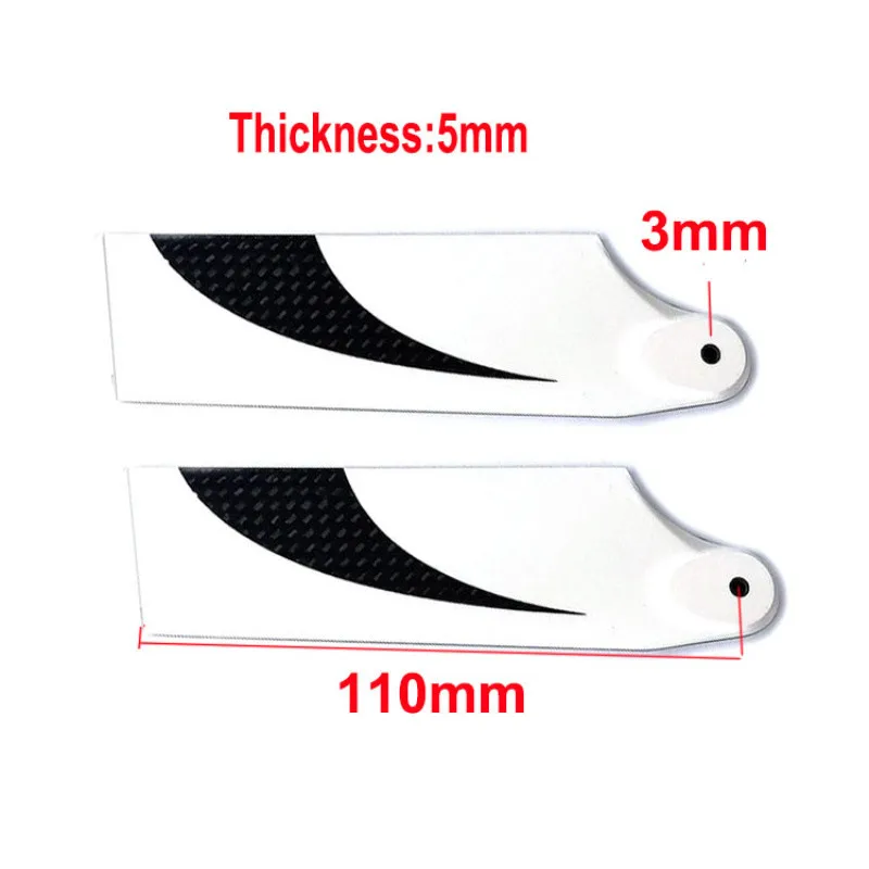 Lama Del Rotore Di Coda In Fibra Di Carbonio Da 110Mm Per Align Trex 700 Rc Helicopter