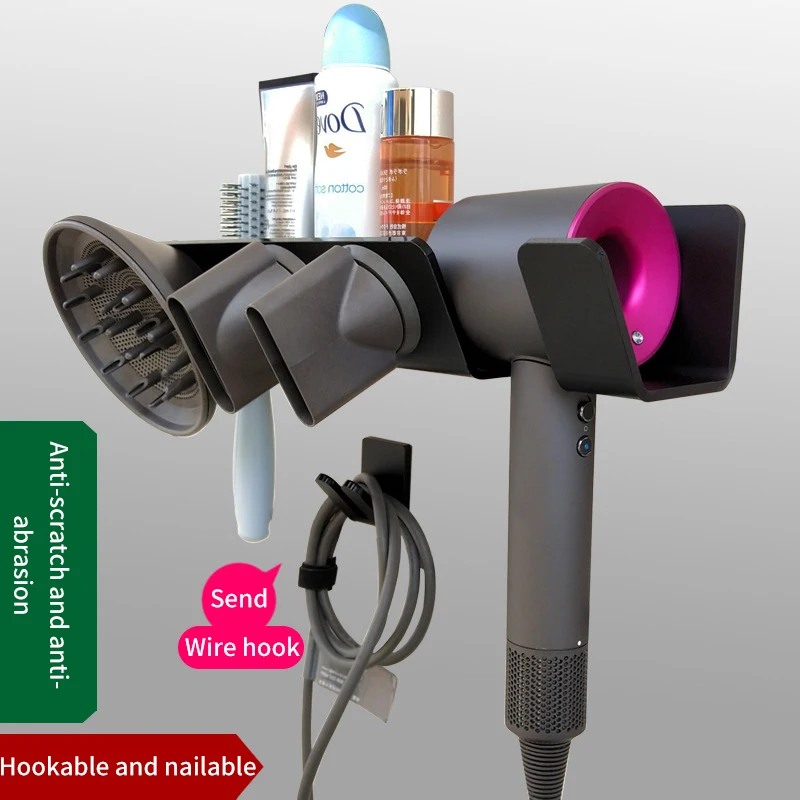Supersonic Hair Dryer Holder Bagno Storage Organizer Shelf Per Dyson Airwrap Necessario Mensola Del Bagno Conservazione Degli Strumenti Per La Cura De