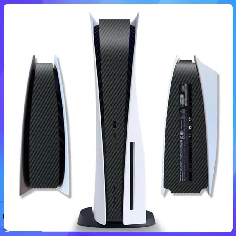 Adesivo Con Pellicola Protettiva Laterale 1Pc Per Ps5 Disk Edition Cover Per Decalcomanie Con Motivo In Fibra Di Carbonio Per Console Ps5 Disk Edition
