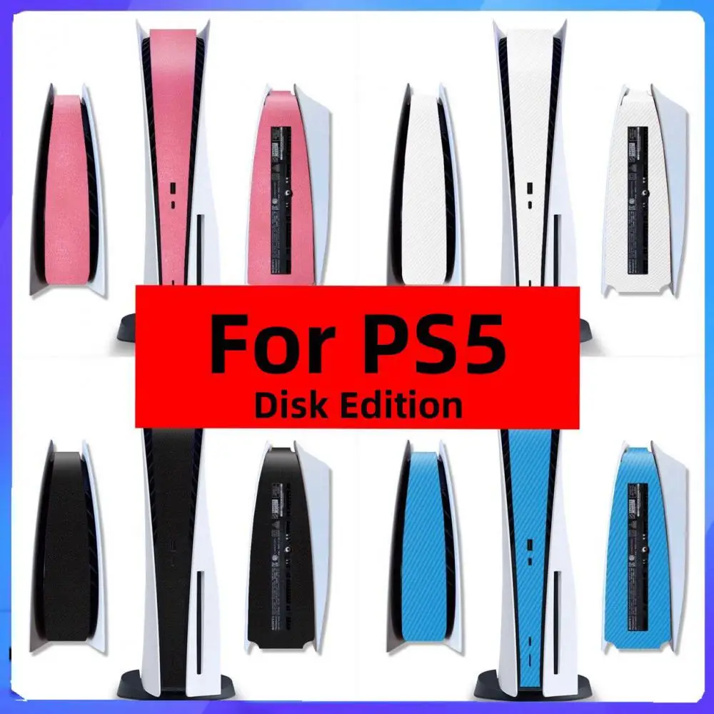 1Pc Middle Strip Sticker Per Ps5 Disk Version Side Pellicola Protettiva Sticker Pelle In Fibra Di Carbonio Per Ps5 Disk Edition Accessori