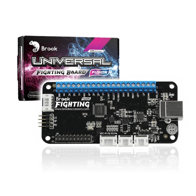 Brook 2Nd Edition Upgrade Ufb Universal Fighting Board Fusion Con Pin-Header Per Ps5/Xbox Series X | S/Nintend Switch/Wii U/Pc