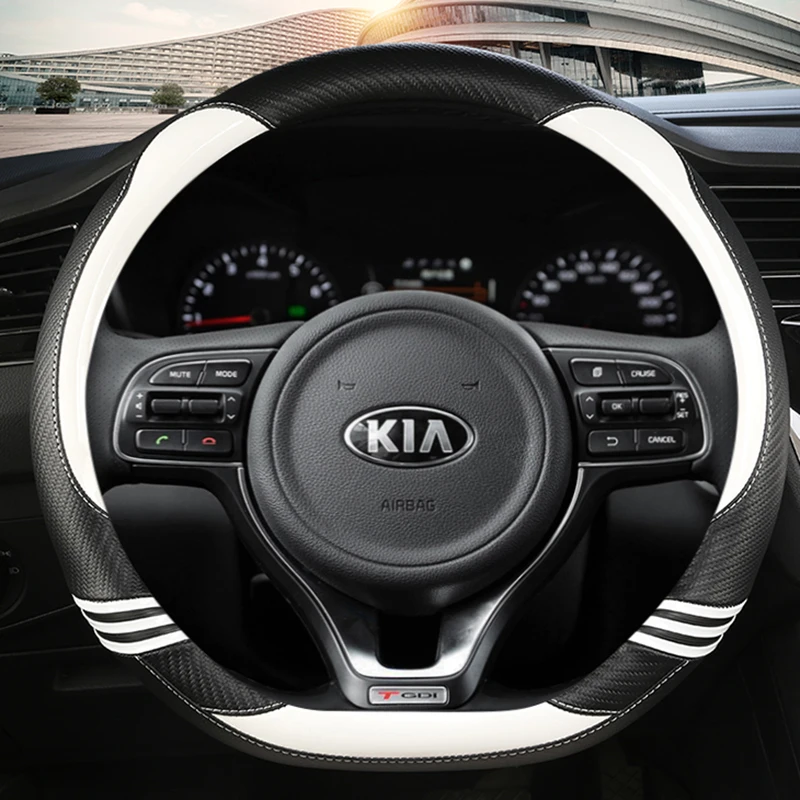 D Tipo Stering Wheel Cover Wrap Per Kia Stinger Soul 2018-2021 Picanto X-Line Morning Ceed Gt Stonic Sportage Procedere K5 Optima