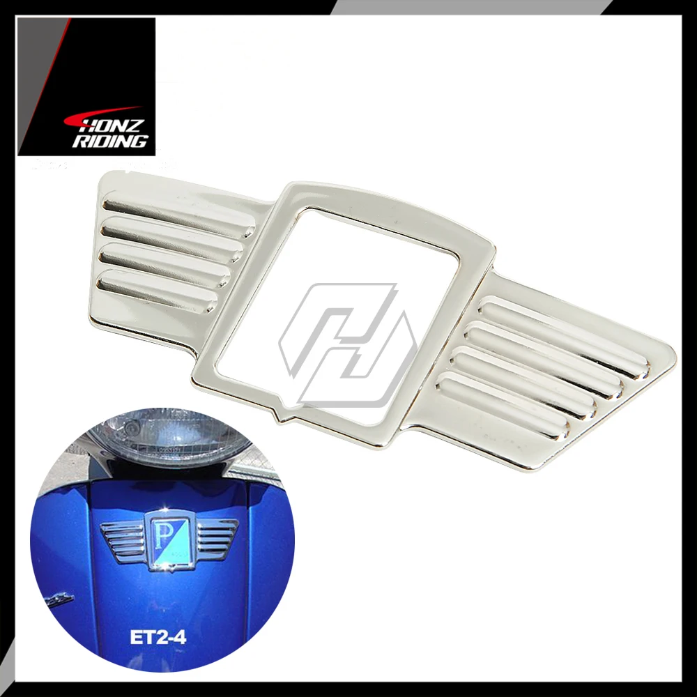Per Vespa 125 150 Gl Gs150 Gs160 Ss180 Finiture Con Logo Frontale Con Ali Cromate