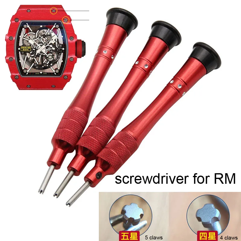 Strumento Di Riparazione Dell'Orologio Cacciavite Apriscatole Per Richard Mille Watch 3 4 5 Claws Cacciavite Rm Strap Removal Tools