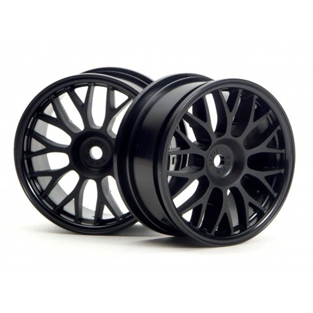 Hpi. Set Di 2 Cerchi Neri Rc 1/10 Bb 26Mm (Hpi 3711) 1/10 Ruote Rc, Cerchi Rc 1/10. Cerchi 1/10 Hpi