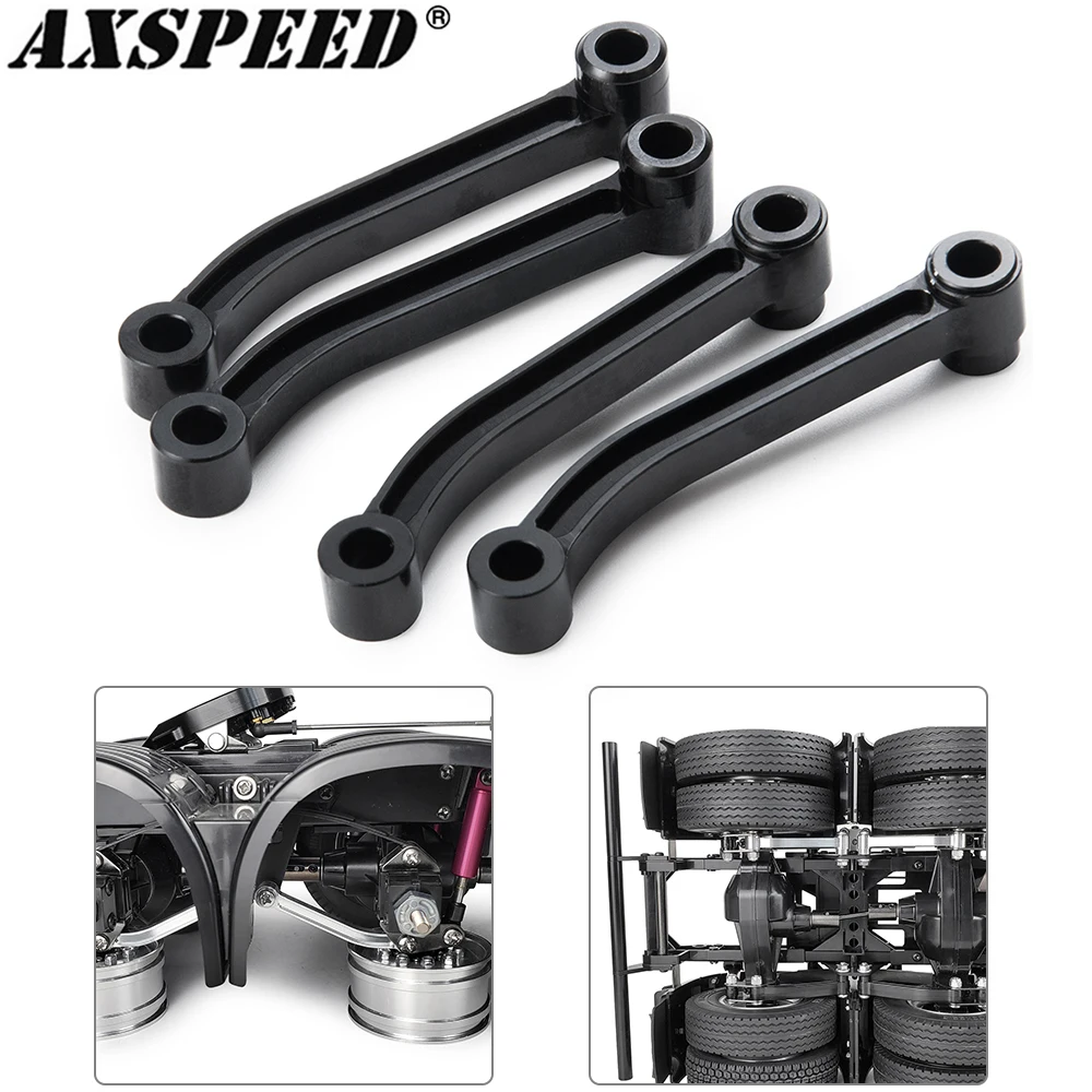 Axspeed Lega Di Alluminio Collegamenti Inferiori Collegamento Bielle Per 1/14 Tamiya King Knight Hauler Rc Truck Tractor Parts