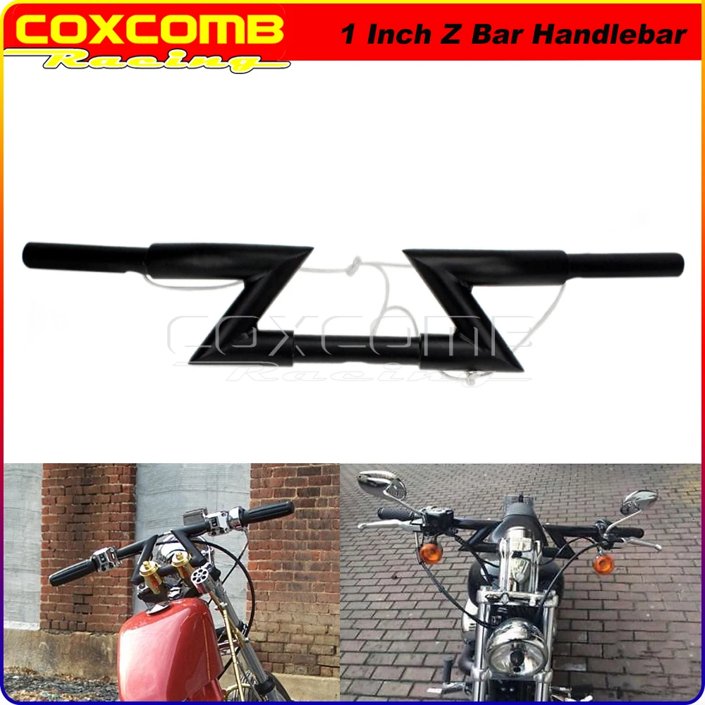 1 Pollice Drag Z-Bar 25Mm Manubrio Drag Hand Bar Per Harley Sportster Dyna Softail Fat Bob Xl Xs Touring Cafe Racer Chopper 1"