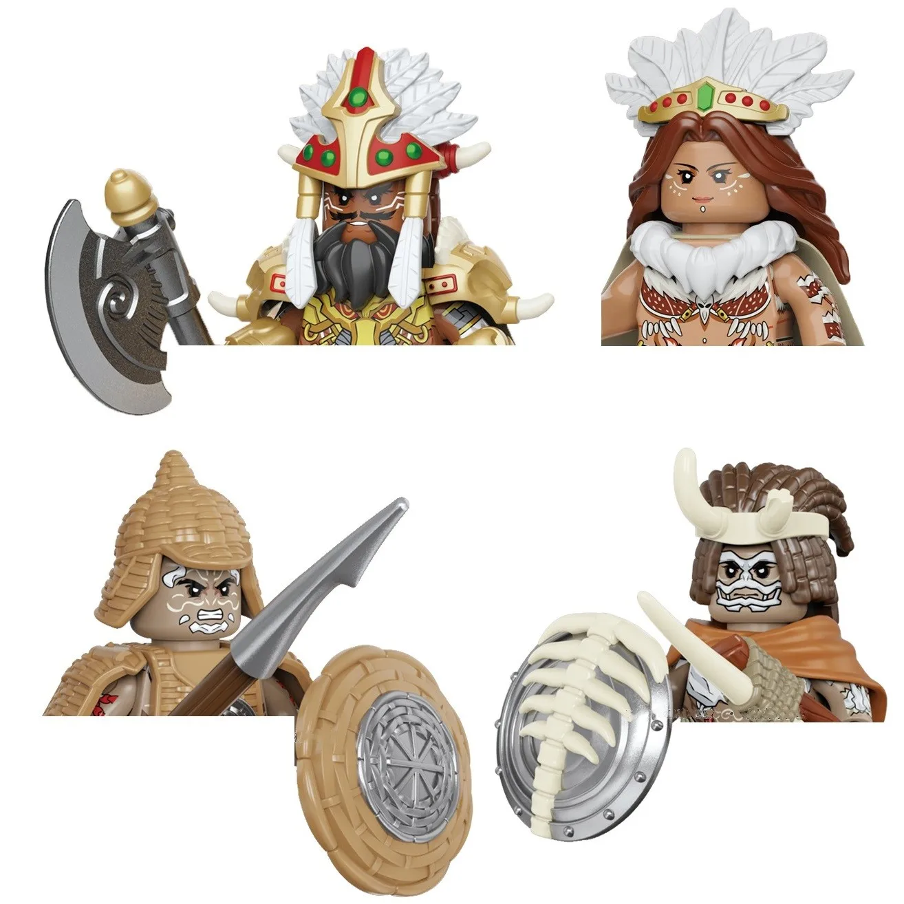 American Indiana Jones Set Building Blocks Aboriginal Mini Action Figure Toys