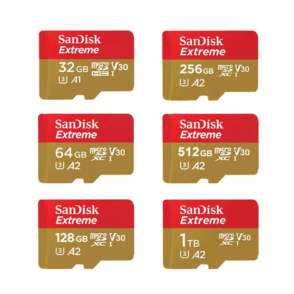 Sandisk Extreme Microsdhc Microsdxc Uhs-I Schede 4K Uhd E Video Full Hd Uhs Speed Class 3 (U3) E Video Speed Class 30 (V30)