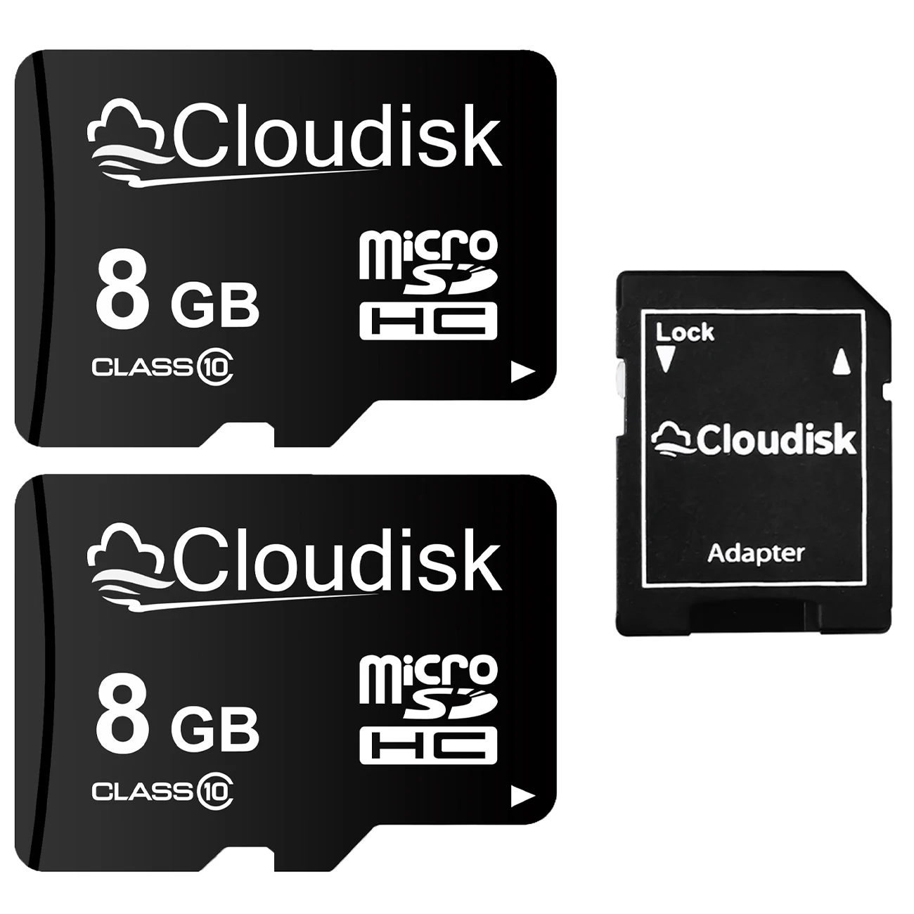 Confezione Da 2 Cloudisk Flash Memory Micro Sd Card 4Gb 2Gb C6 Tf Card 8Gb Classe 10 A1 Mini Sd Card 1Gb Con Adattatore Da Microsd A Sd Regalo