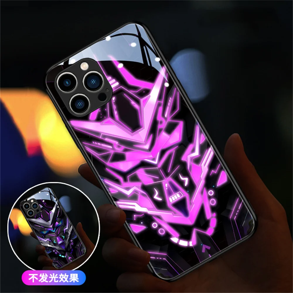 Fashion Popular Sale Design Smart Led Light Music Custodia Luminosa Per Cellulare Per Iphone 15 14 13 12 11 Pro Max X Xr Xs Plus