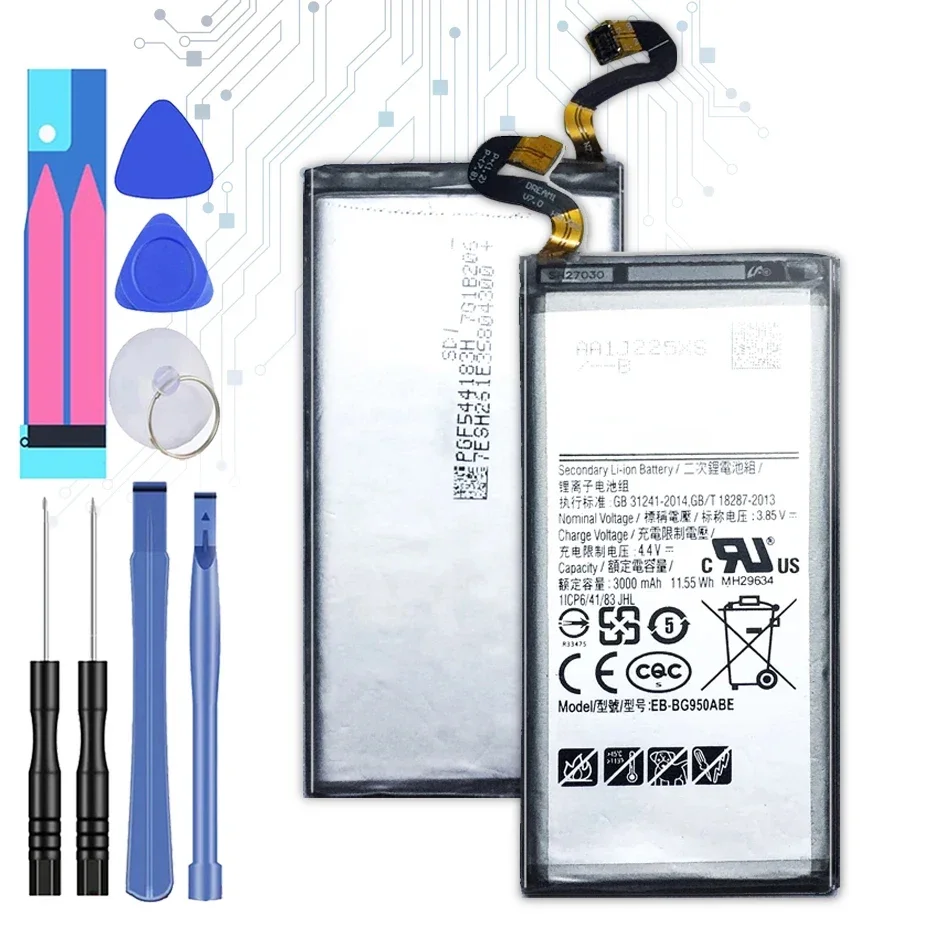 Batteria Per Samsung Galaxy S8, Batterie Per Telefoni Cellulari, 3000Mah, Sm-G9508, G950F, G950A, G950T, G950U, G950V, G950S, Eb-Bg950Abe