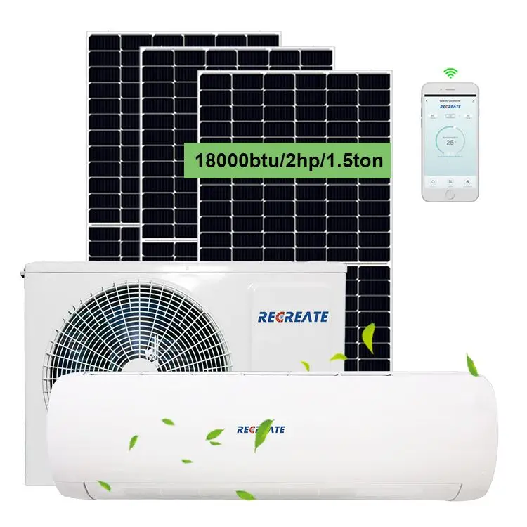 Condizionatore D'Aria 18000 Btu Solare Ac Off Grid Condizionatore D'Aria Parete Split Condizionatore D'Aria Domestico Prezzo Casa