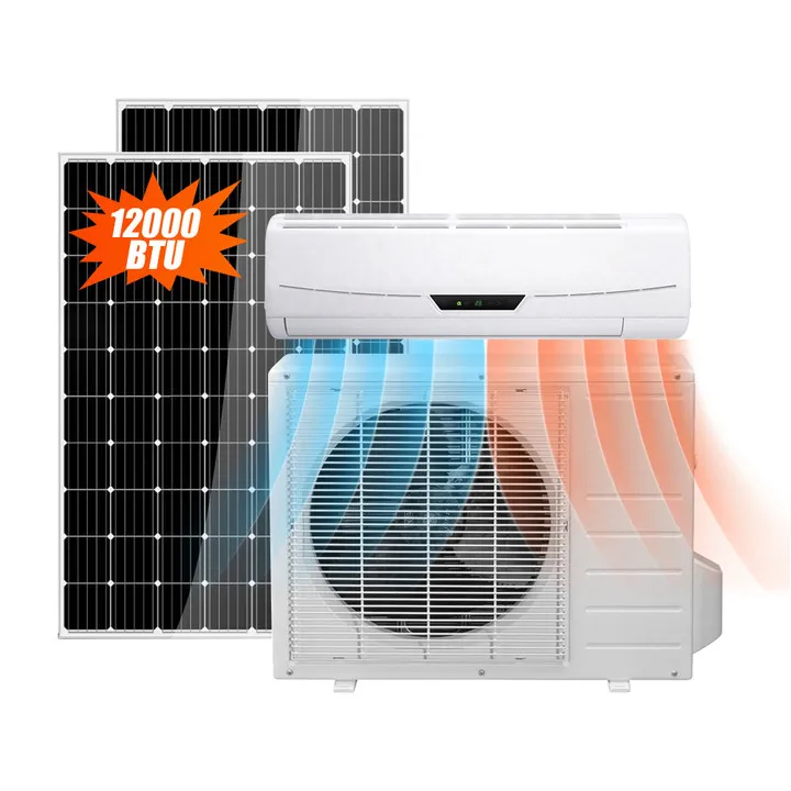 9000 12000 18000 24000 36000 Btu Ac Condizionatore D'Aria Ad Energia Solare Dc Off Grid Condizionatore D'Aria Solare Ibrido Mini Split Per La Casa