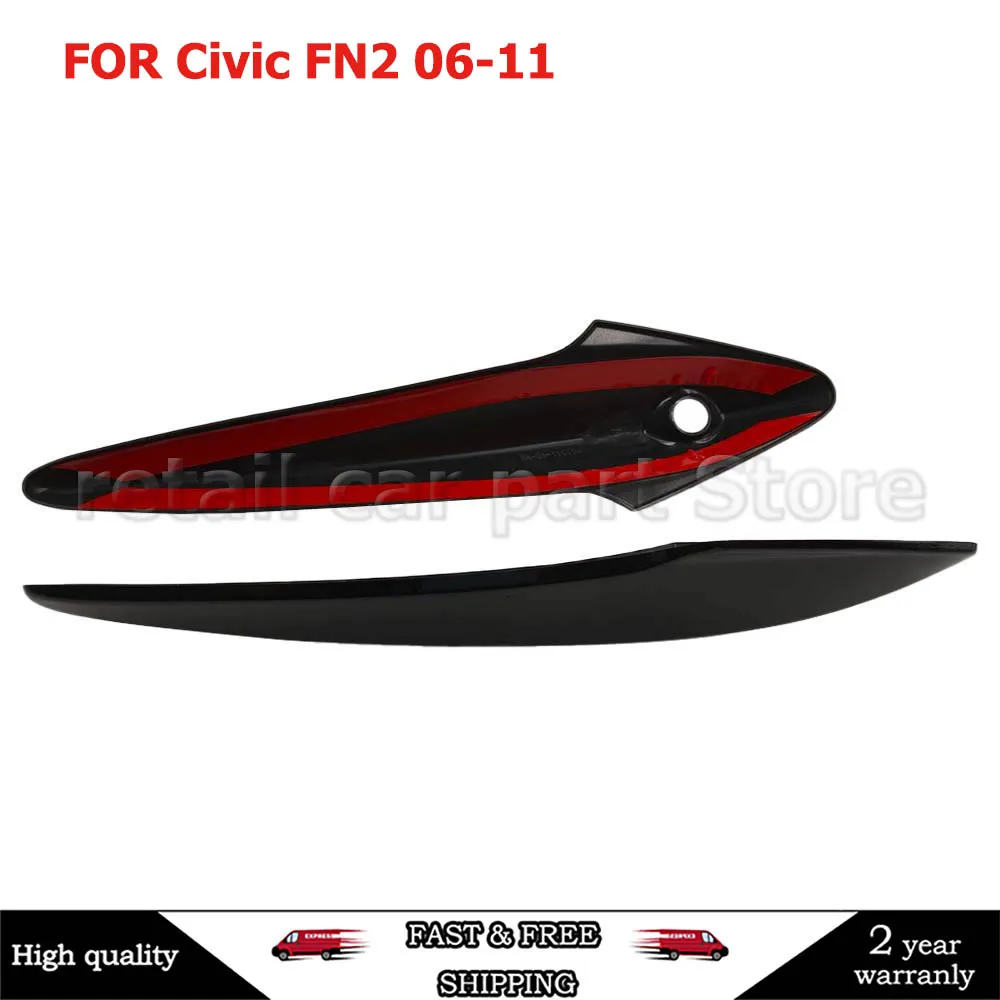 2 Pezzi Per Civic Fn2 06-11 Maniglie Per Porte Nere Gloss Per Honda Type R Mk8 Fk Per Civic Type R Fn2 Fk2 Solo Euro Civic