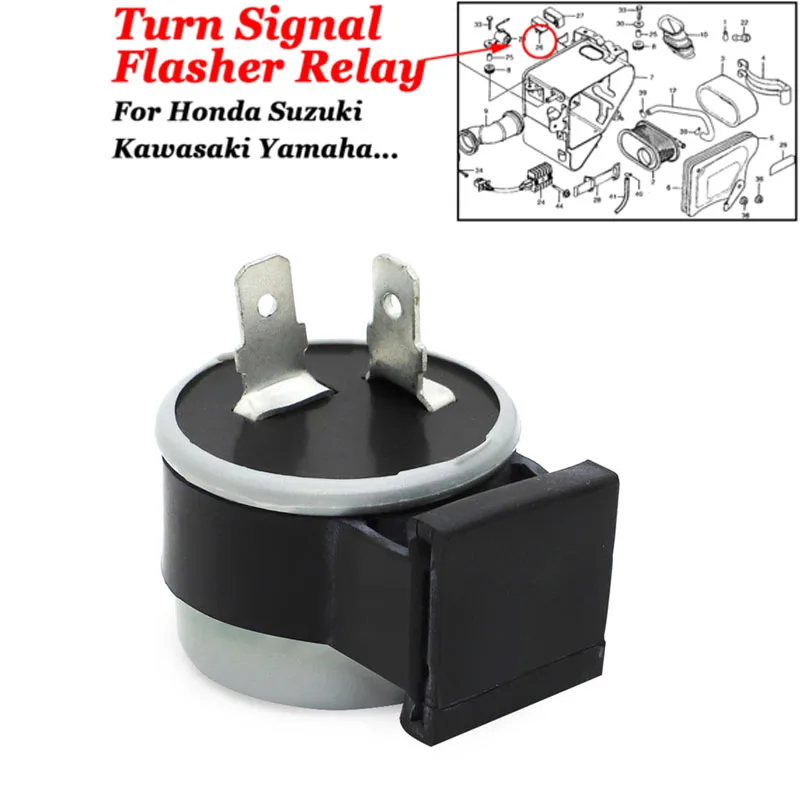 6V Lampeggiatore Winker Relay Spia Indicatore Di Direzione Lampeggiante W/O Beeper Per Yamaha Dt175 Dt250 Dt360 Dt400 Gt80 Dt100 Xt500